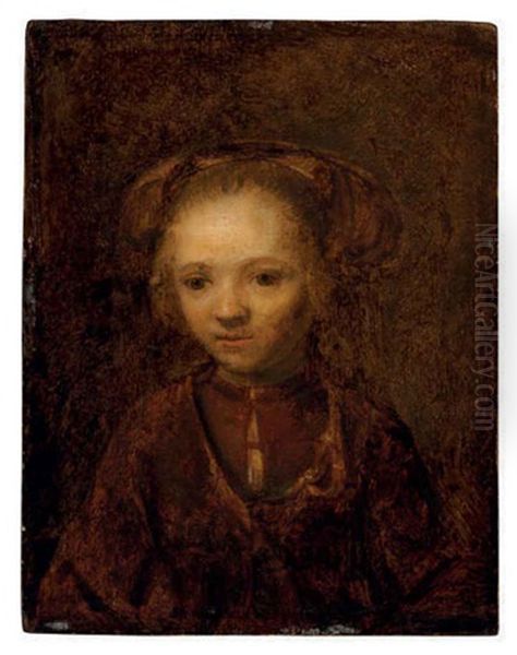 Portrait Of A Girl Oil Painting by Harmenszoon van Rijn Rembrandt