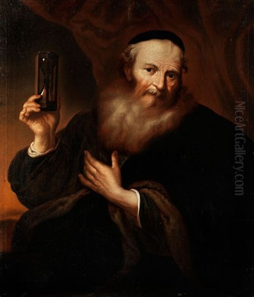 Chronos-darstellung Mit Der Sanduhr Als Symbol Der Zeit Oil Painting by Harmenszoon van Rijn Rembrandt