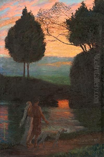 Paesaggio Surreale Oil Painting by Ernest-Lucien Bonnotte