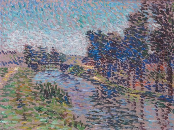 Paysage De Fleurey Sur Ouche Oil Painting by Ernest-Lucien Bonnotte