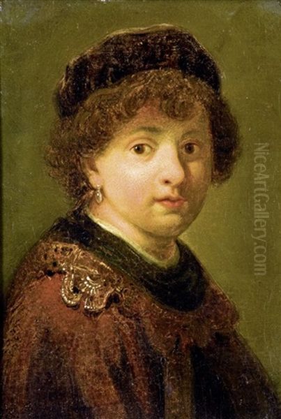 Knabenbildnis Oil Painting by Harmenszoon van Rijn Rembrandt