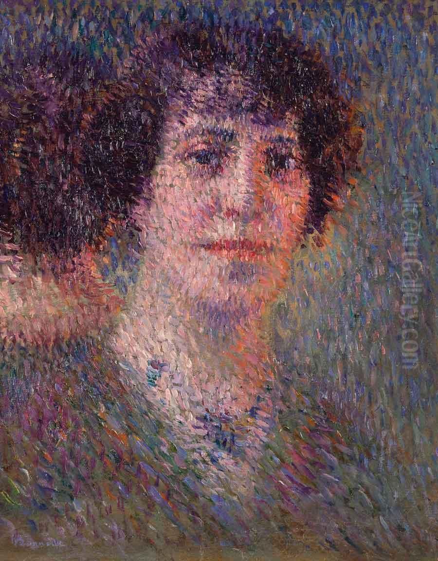 Ritratto Di Donna Oil Painting by Ernest-Lucien Bonnotte