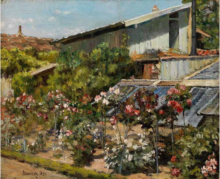 Gartenidylle Oil Painting by Ernest-Lucien Bonnotte