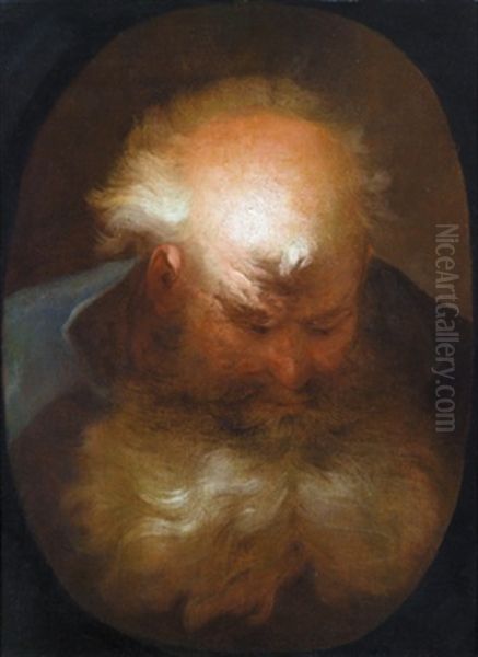 Kopf Eines Bartigen Mannes (study) Oil Painting by Harmenszoon van Rijn Rembrandt