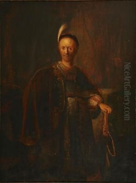 A Portrait Of A Man In Oriental Dress Oil Painting by Harmenszoon van Rijn Rembrandt