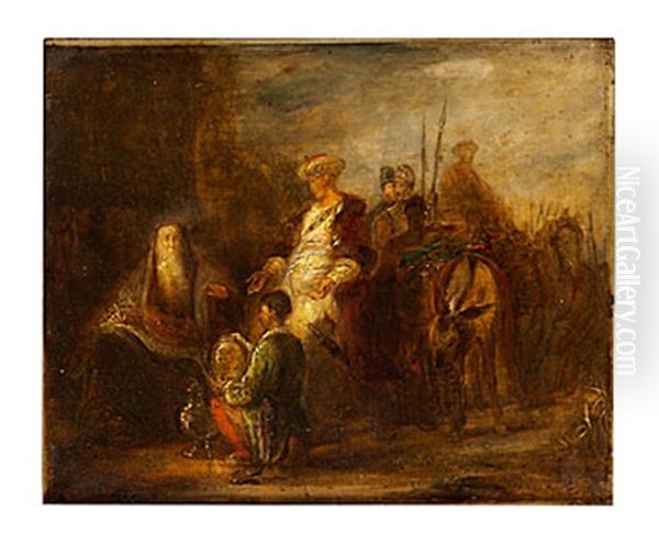 Elisha Och Naaman Oil Painting by Harmenszoon van Rijn Rembrandt