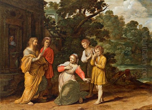 Der Prophet Elija Und Die Witwe Von Sarepta Oil Painting by Harmenszoon van Rijn Rembrandt