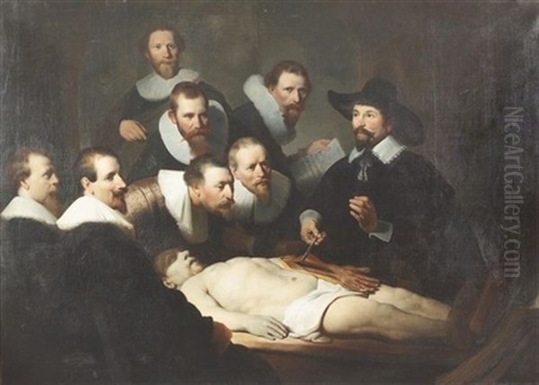 Die Anatomie Des Dr. Tulp Oil Painting by Harmenszoon van Rijn Rembrandt