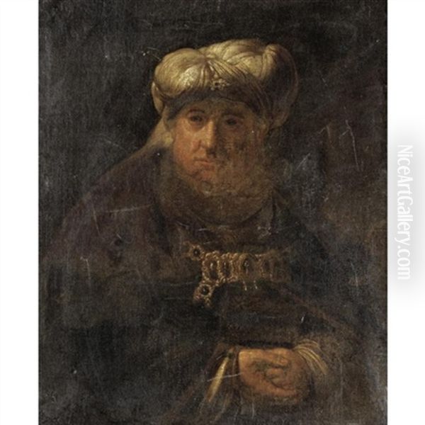 Portrait Of An Elderly Gentleman In Oriental Dress Oil Painting by Harmenszoon van Rijn Rembrandt