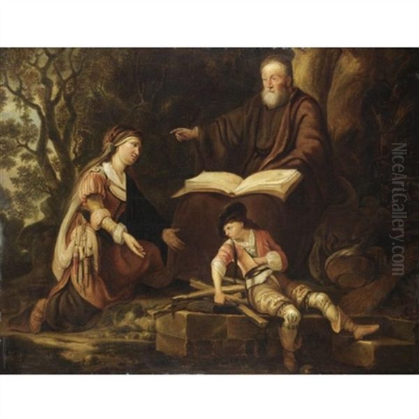 La Famiglia Di Abramo Oil Painting by Harmenszoon van Rijn Rembrandt