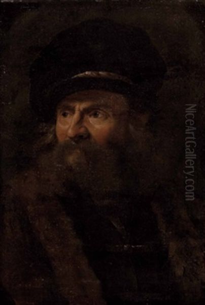 Bildnis Eines Herrn Mit Kappe Oil Painting by Harmenszoon van Rijn Rembrandt