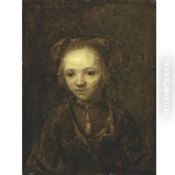 Portrait Of A Girl Oil Painting by Harmenszoon van Rijn Rembrandt