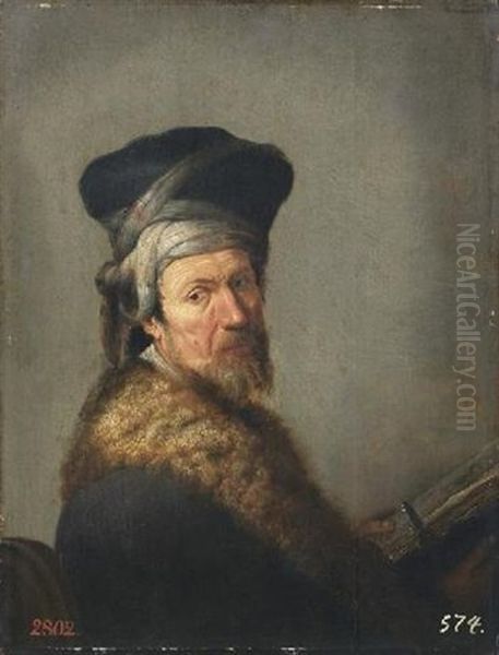 Gelehrter Mit Buch Oil Painting by Harmenszoon van Rijn Rembrandt