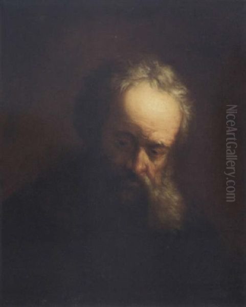 A Tronie Of An Old Man With A Beard Oil Painting by Harmenszoon van Rijn Rembrandt