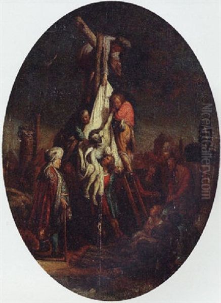 The Descent From The Cross Oil Painting by Harmenszoon van Rijn Rembrandt