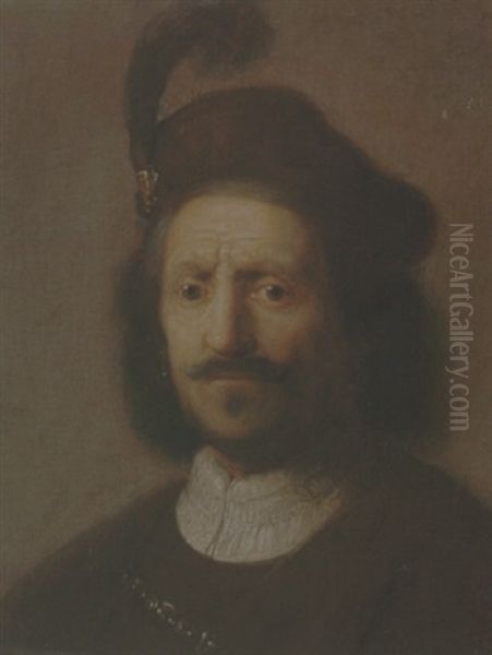 Portrait Of Rembrandt's Father Oil Painting by Harmenszoon van Rijn Rembrandt