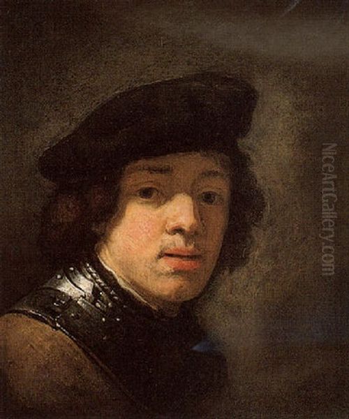 A Portrait Of A Young Man Oil Painting by Harmenszoon van Rijn Rembrandt