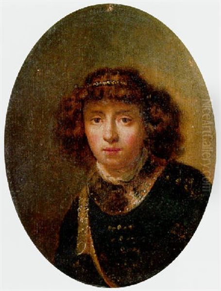 Portrait Of A Youth In A Dark Jerkin Oil Painting by Harmenszoon van Rijn Rembrandt
