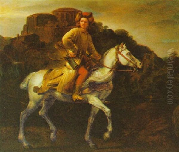 Bildnis Eines Reiters Oil Painting by Harmenszoon van Rijn Rembrandt