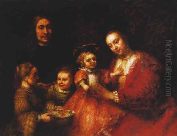 Familienbild Oil Painting by Harmenszoon van Rijn Rembrandt