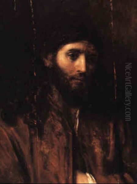 Head Of Christ Oil Painting by Harmenszoon van Rijn Rembrandt