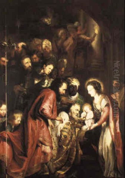 La Adoracion De Los Magos Oil Painting by Harmenszoon van Rijn Rembrandt