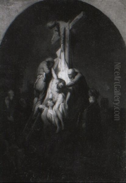The Descent From The Cross Oil Painting by Harmenszoon van Rijn Rembrandt