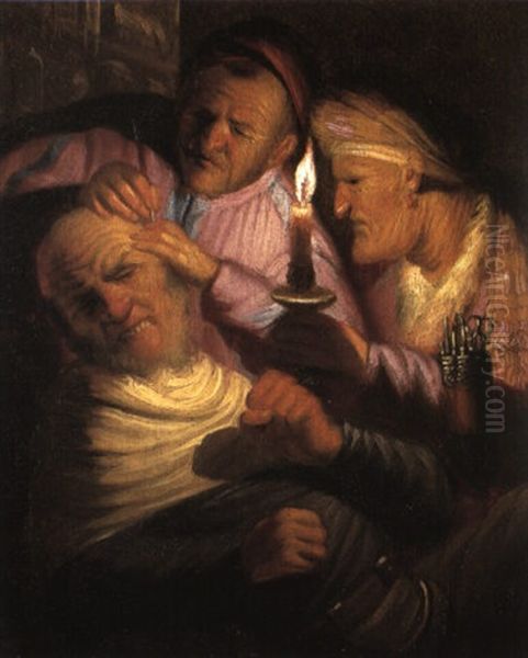 The Sense Of Touch: The Stone Operation Oil Painting by Harmenszoon van Rijn Rembrandt