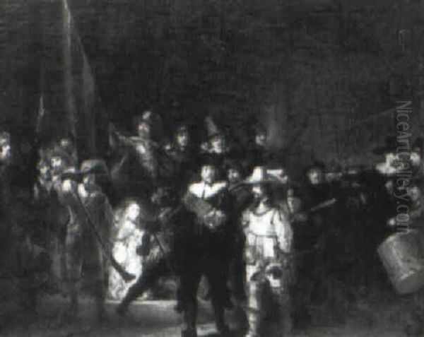 The Night Watch Oil Painting by Harmenszoon van Rijn Rembrandt