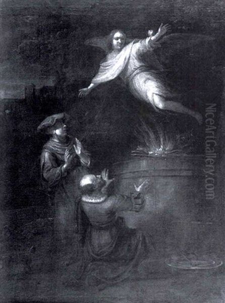 The Sacrifice Of Manoah Oil Painting by Harmenszoon van Rijn Rembrandt