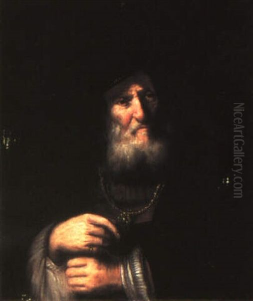 Study Of A Bearded Man Oil Painting by Harmenszoon van Rijn Rembrandt