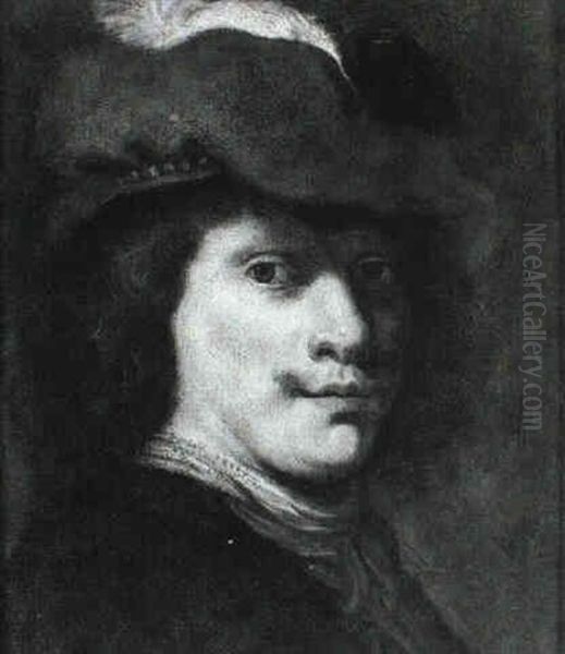 Head Of A Man Wearing A Beret Oil Painting by Harmenszoon van Rijn Rembrandt