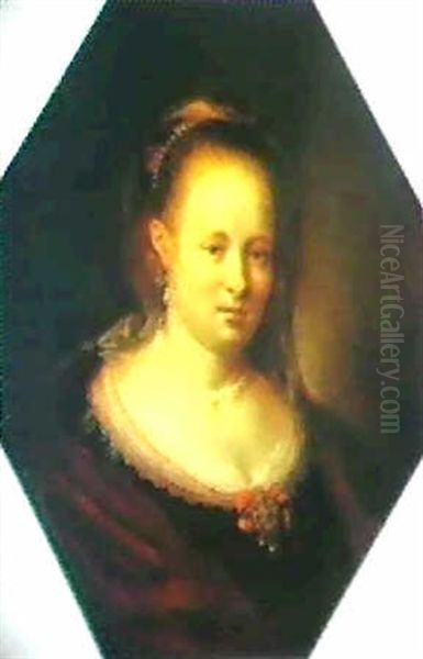 Study Of A Young Woman Oil Painting by Harmenszoon van Rijn Rembrandt