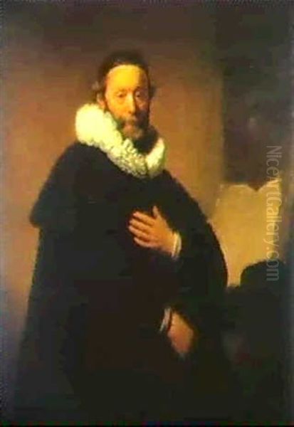 Portrait Of Johannes Uyitenbogaert Oil Painting by Harmenszoon van Rijn Rembrandt