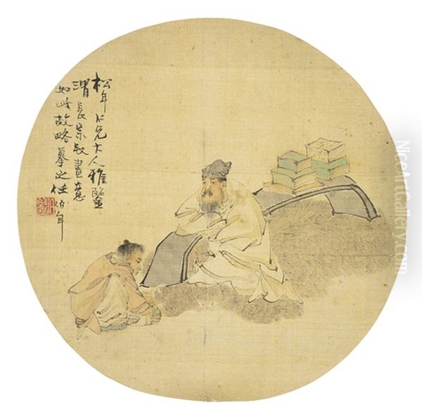 Book Packing Oil Painting by Ren Bonian