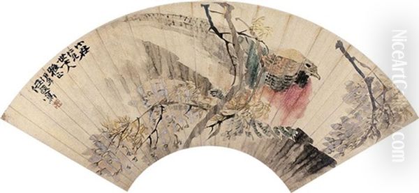 Bird And Tree Oil Painting by Ren Bonian