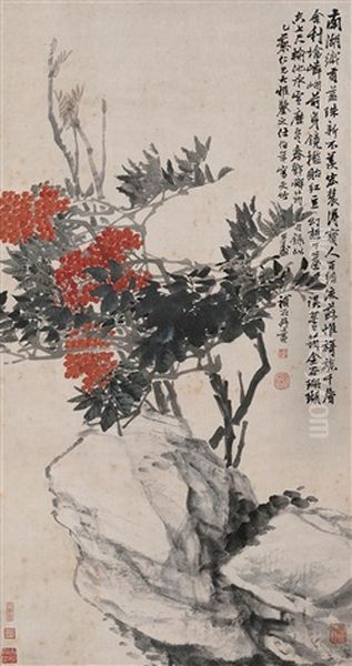 Flowers Oil Painting by Ren Bonian