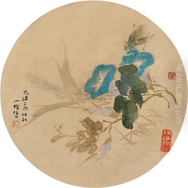 Morning Glories Oil Painting by Ren Bonian