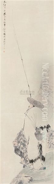 Fisherman Oil Painting by Ren Bonian