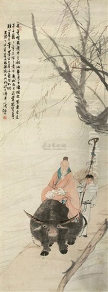 Character And Animals Oil Painting by Ren Bonian