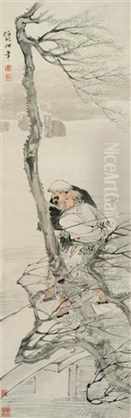 Landscape And Character Oil Painting by Ren Bonian