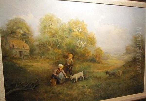 Pastrol Scenes Oil Painting by Joseph Frederick Percy Rendell