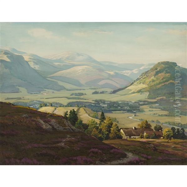 Braemar From Morrone Oil Painting by George Melvin Rennie