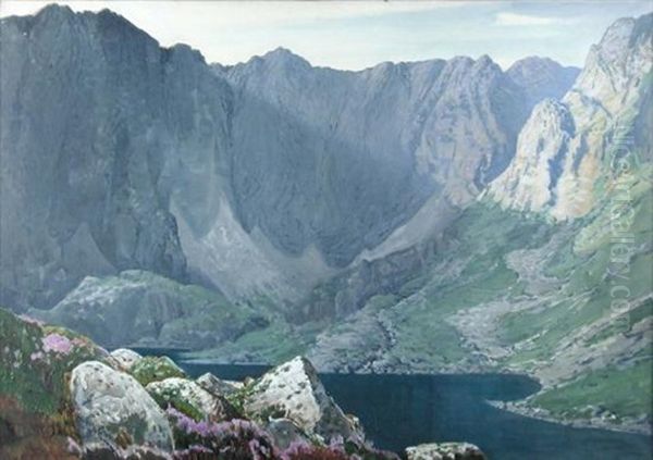 Mountain Range, The Isle Of Skye Oil Painting by George Melvin Rennie