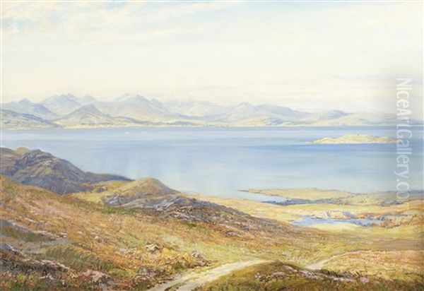 Arran From Largs Oil Painting by George Melvin Rennie