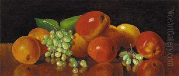 Apples And Grapes Oil Painting by George Melvin Rennie
