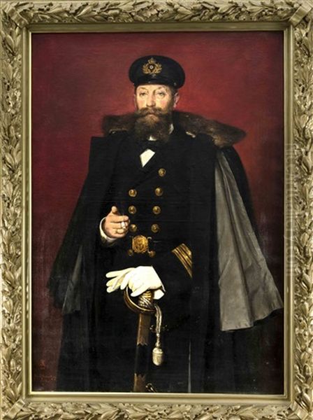 Bildnis Des Paul Cossmann Als Kapitan Oil Painting by Percy Ernst Renowitzky