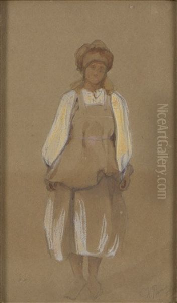 Girl Oil Painting by Repin Iliya