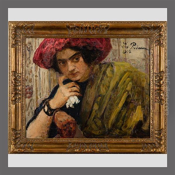 Portrait Of Isaak Brodsky's Sister Oil Painting by Repin Iliya