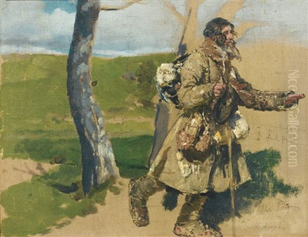Peasant Oil Painting by Repin Iliya